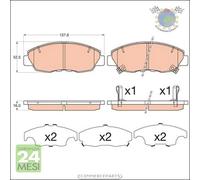 Kit pastiglie freno TRW Anteriore per HONDA CIVIC IX #ts