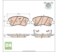 Kit pastiglie freno TRW Anteriore per HYUNDAI ACCENT KIA RIO #tn