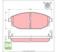 Kit pastiglie freno TRW Anteriore per HYUNDAI GALLOPER TOYOTA HILUX