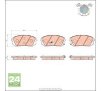 Kit pastiglie freno TRW Anteriore per HYUNDAI ix35 i40 KIA SPORTAGE OPTIMA