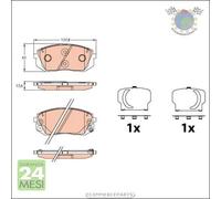 Kit pastiglie freno TRW Anteriore per HYUNDAI TUCSON i40 KIA SPORTAGE