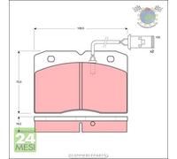 Kit pastiglie freno TRW Anteriore per IVECO DAILY II #uu