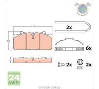 Kit pastiglie freno TRW Anteriore per IVECO EUROCARGO EUROFIRE MAN L2000 M RENA