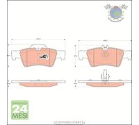 Kit pastiglie freno TRW Anteriore per MERCEDES CLASSE C 300