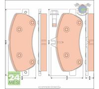 Kit pastiglie freno TRW Anteriore per MERCEDES CLASSE GLK 350 320 300 280 250 2