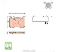 Kit pastiglie freno TRW Anteriore per MERCEDES CLASSE S 560 500 450 400 350 300