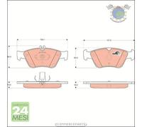 Kit pastiglie freno TRW Anteriore per MERCEDES CLASSE S SEC/CL 500 E 300 290 25