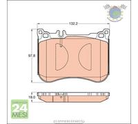 Kit pastiglie freno TRW Anteriore per MERCEDES SL 500 400 350