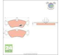 Kit pastiglie freno TRW Anteriore per MERCEDES SPRINTER 412 411