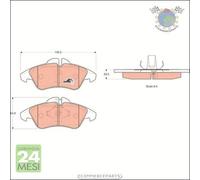 Kit pastiglie freno TRW Anteriore per MERCEDES SPRINTER 416 414 413 411 408 316