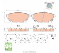 Kit pastiglie freno TRW Anteriore per MITSUBISHI Canter Fuso