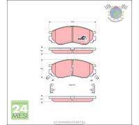 Kit pastiglie freno TRW Anteriore per MITSUBISHI DELICA L 300 L400 L200