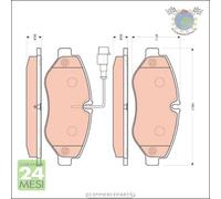 Kit pastiglie freno TRW Anteriore per NISSAN CABSTAR NT400 RENAULT TRUCKS MAXIT