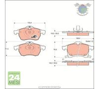 Kit pastiglie freno TRW Anteriore per OPEL ZAFIRA B A / ASTRA G