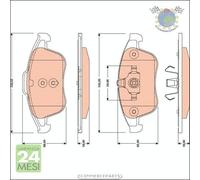 Kit pastiglie freno TRW Anteriore per PORSCHE 911 RENAULT LATITUDE SCENIC MEGAN