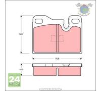 Kit pastiglie freno TRW Anteriore per PORSCHE 924