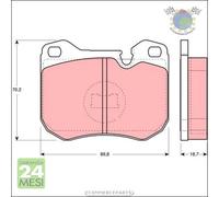 Kit pastiglie freno TRW Anteriore per PORSCHE 944 928 924