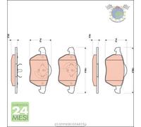 Kit pastiglie freno TRW Anteriore per SAAB 9-5 VW PASSAT (3B5) (3B2)