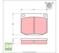 Kit pastiglie freno TRW Anteriore per SAAB 9000 900 99 90