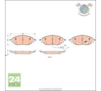 Kit pastiglie freno TRW Anteriore per SEAT ALHAMBRA SKODA OCTAVIA SUPERB VW PAS