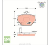 Kit pastiglie freno TRW Anteriore per SMART CROSSBLADE CITY-COUPE ROADSTER FORT