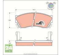 Kit pastiglie freno TRW Anteriore per SUBARU JUSTY II SUZUKI CAPPUCCINO SWIFT A