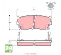 Kit pastiglie freno TRW Anteriore per SUZUKI VITARA X-90