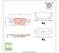 Kit pastiglie freno TRW Anteriore per TOYOTA COROLLA C-HR