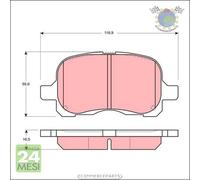 Kit pastiglie freno TRW Anteriore per TOYOTA COROLLA CARINA #rc