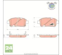 Kit pastiglie freno TRW Anteriore per TOYOTA COROLLA CELICA YARIS PRIUS MR2