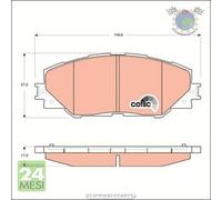 Kit pastiglie freno TRW Anteriore per TOYOTA COROLLA RAV 4 PRIUS MIRAI AURIS