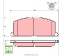 Kit pastiglie freno TRW Anteriore per TOYOTA STARLET PASEO