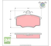 Kit pastiglie freno TRW Anteriore per VOLVO 340-360