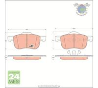 Kit pastiglie freno TRW Anteriore per VOLVO XC70 V70 S80 S70 S60