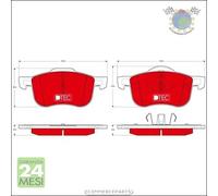 Kit pastiglie freno TRW Anteriore per VOLVO XC70 V70 S80 S70 S60 #j5