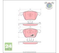 Kit pastiglie freno TRW Anteriore per VOLVO XC90 V70 S80 S60