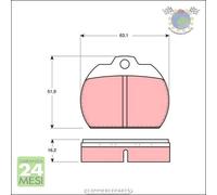 Kit pastiglie freno TRW Anteriore per VW KARMANN KAEFER #u6