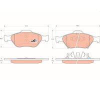 Kit pastiglie freno, Freno a disco WRP10486 per DAIHATSU TOYOTA