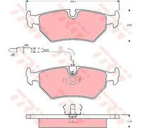 TRW Set di pastiglie freno GDB1258 posteriore per Peugeot, Citroën, Fiat, Lancia