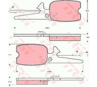 Kit pastiglie freno TRW GDB128 asse anteriore