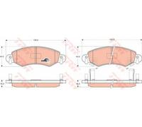 Set di pastiglie freno TRW GDB1420, anteriore