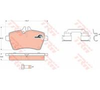 Kit pastiglie freno TRW GDB1630 asse anteriore