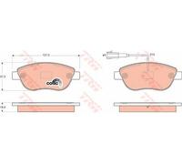 Set di pastiglie freno TRW GDB1655, anteriore