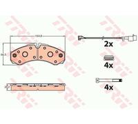Kit pastiglie freno TRW GDB2109 asse posteriore