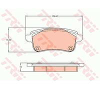 Kit pastiglie freno TRW GDB2136 asse posteriore