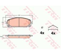 Kit pastiglie freno TRW GDB2142 asse anteriore