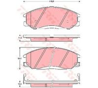 Kit pastiglie freno TRW GDB3257 asse anteriore