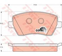 Kit pastiglie freno TRW GDB3332 asse anteriore