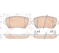 Kit pastiglie freno TRW GDB3546 asse anteriore