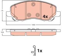 TRW GDB2501 Kit pastiglie freni